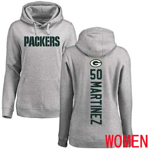 Green Bay Packers Ash Women #50 Martinez Blake Backer Nike NFL Pullover Hoodie Sweatshirts->green bay packers->NFL Jersey